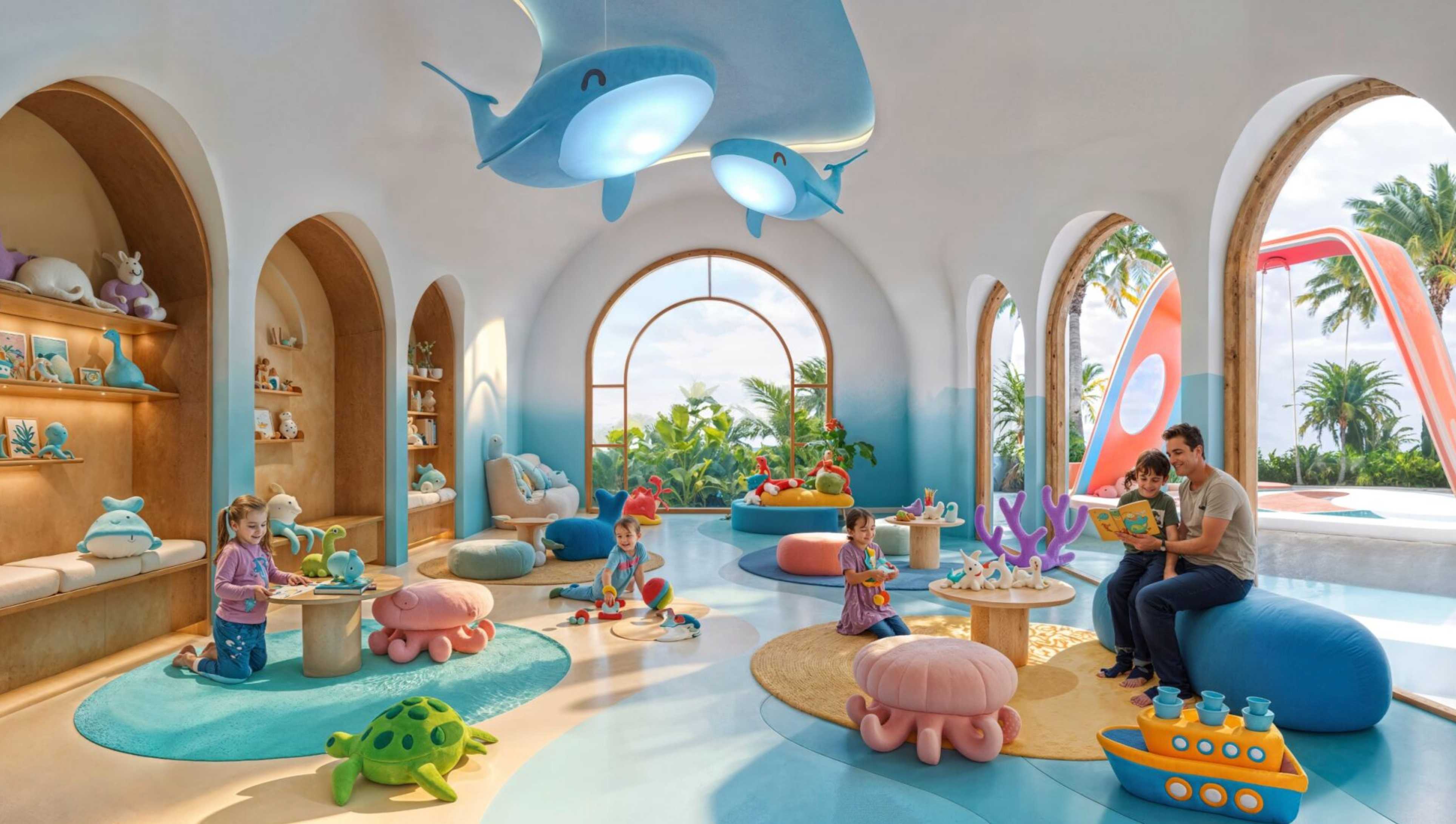 Children's ocean-themed play area